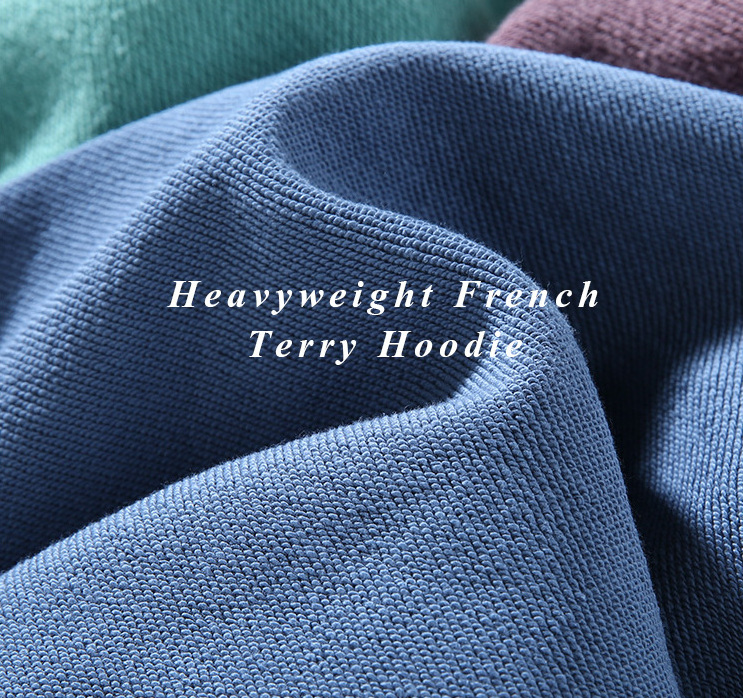 High quality 350gsm 400gsm cotton hoodies custom logo heavyweight french terry hoodie blank oversized hoodie