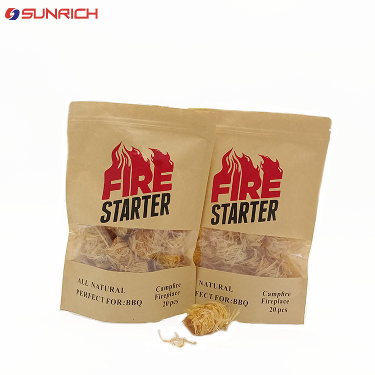 Sunrich  Large BBQ Firelighters Set Eco-Friendly 100+ Fires 100% Natural Wood Wool