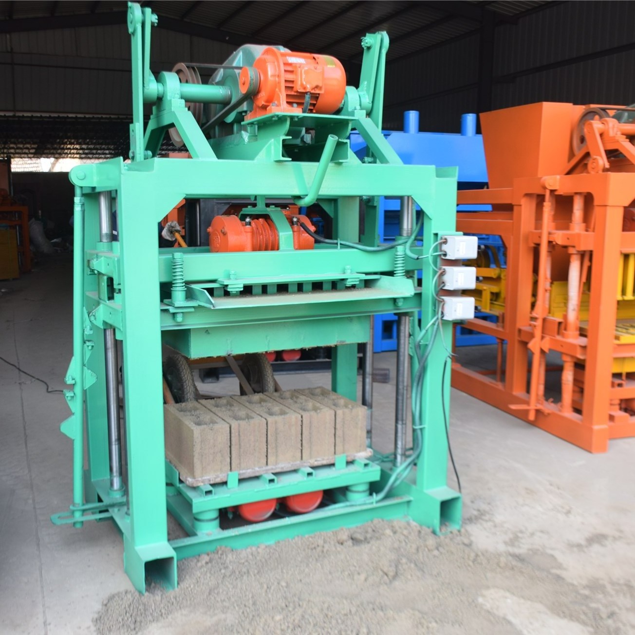 Building Construction QTJ4-40  Cement Block Making Machine Hollow Concrete Block Machine