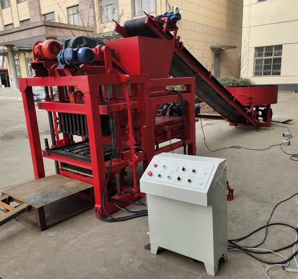 Automatic QTJ4-28 Concrete Interlocking Paving Block Making Machine