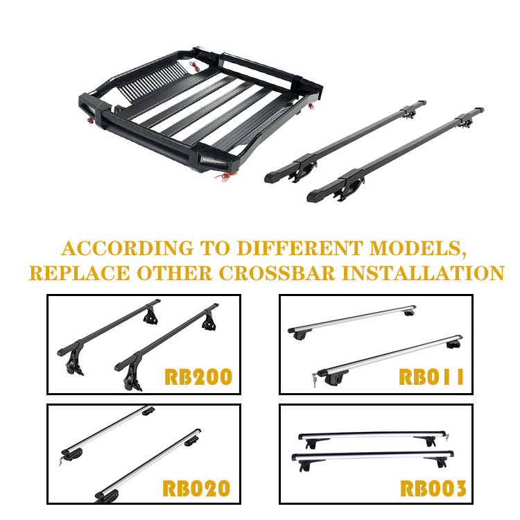 Roof rack cross bar OEM for mount platform high quality universal aluminum car roof racks easy to transport can install lights