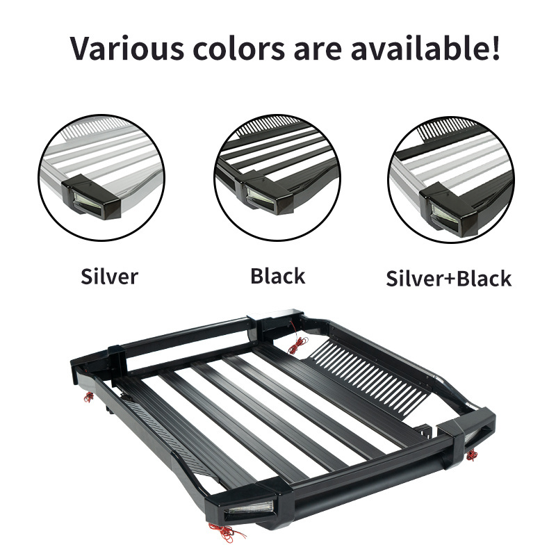 Roof rack cross bar OEM for mount platform high quality universal aluminum car roof racks easy to transport can install lights