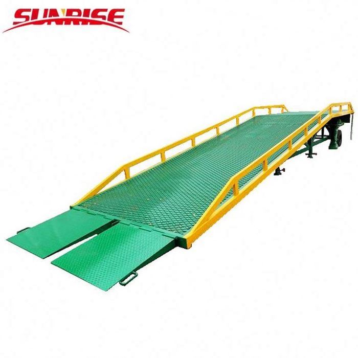 10 ton Mobile Yard Loading Ramp Adjustable Height Forklift Container Dock Ramp