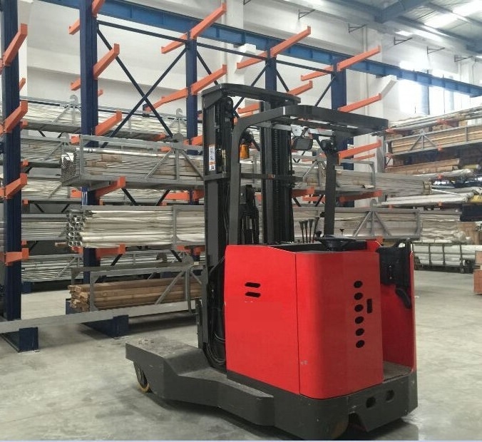 Electric four directional side loading reach truck side forklift Side Loader for long cargo