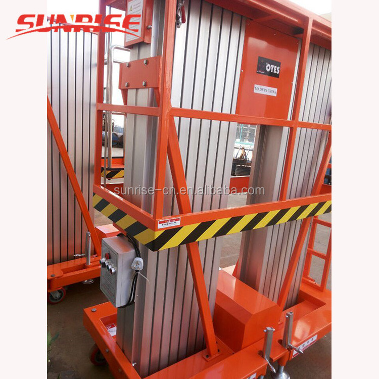 Scissor Lifts Aerial Aluminum Double Mast Work Platform