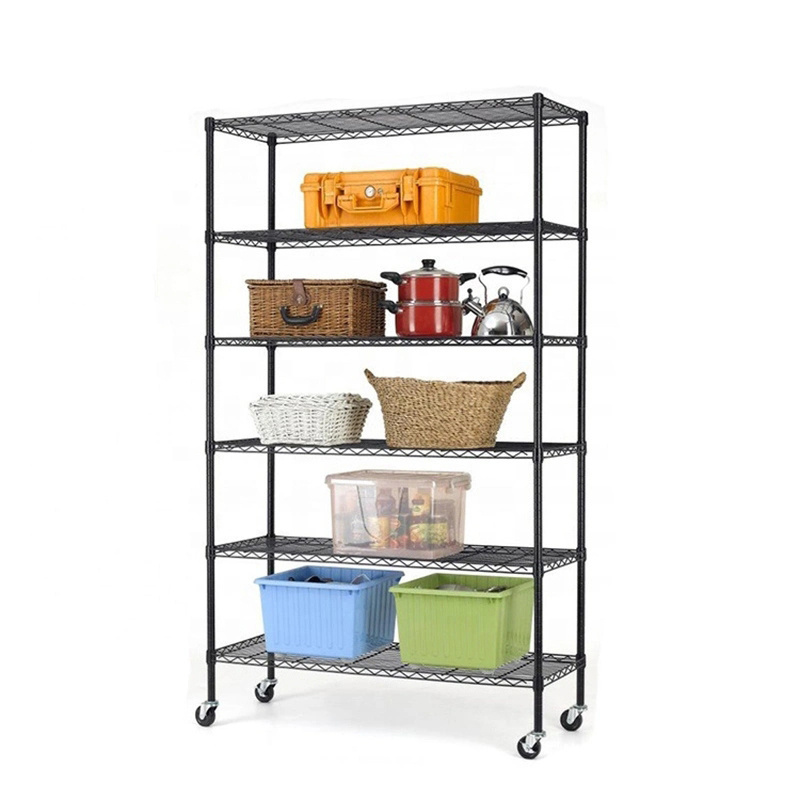 Home Metal chrome Shelf Rack Stand Carbon Steel Heavy Duty Wire Mesh storage racks shelving units for kitchen