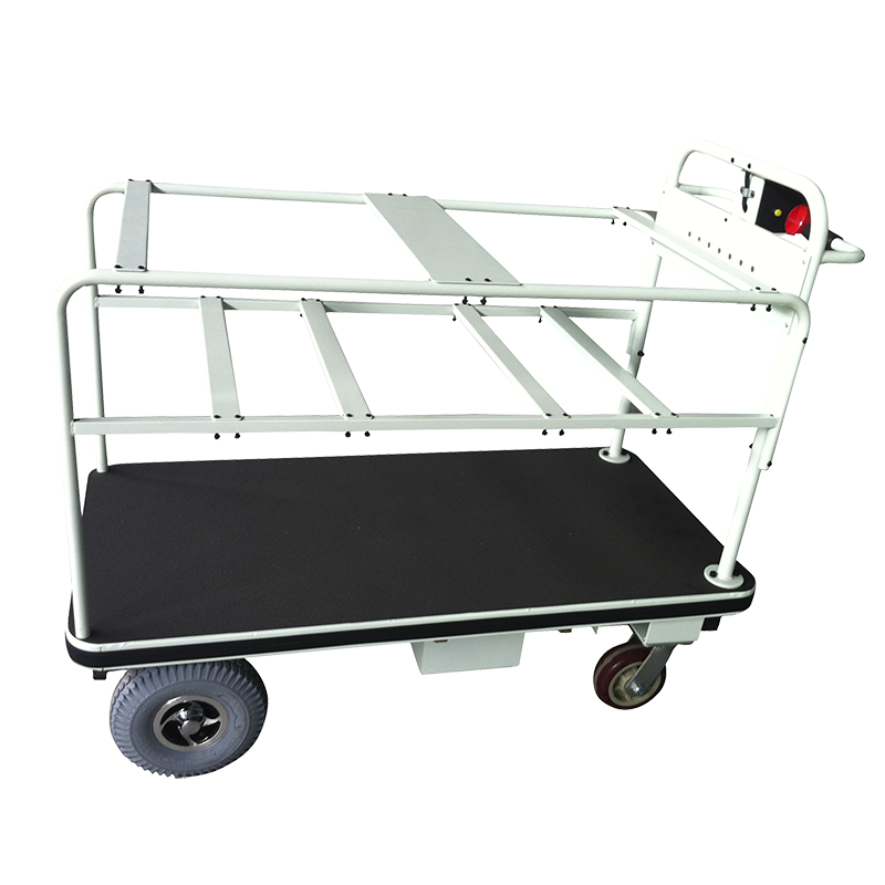 24v Power Logistics Electric Truck Stainless Steel Electric Trolley Cart with Storage Tote Box Sunrise 400w Garden Tools Storage