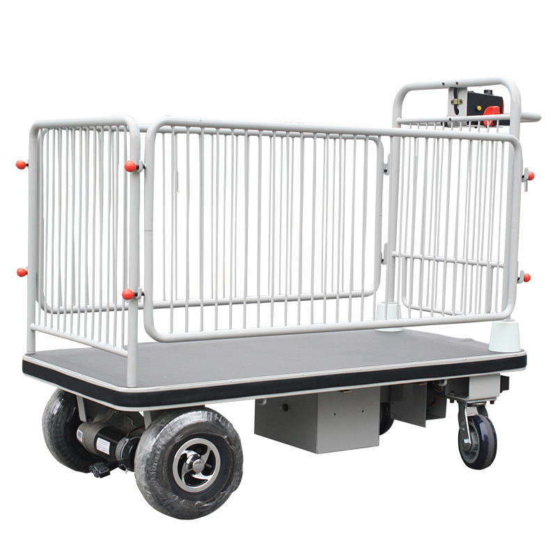 1000kg Load Electric Platform Cargo Carrier Trolley Heavy Loading Transport Cart Prices With 4 Wheels