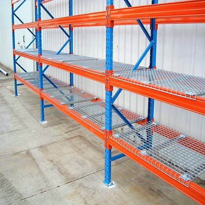 Industrial Versatile Warehouse Racking Storage Pallet Rack Galvanized Wire Mesh Decking Heavy Duty Garage Shelving Metal Shelves