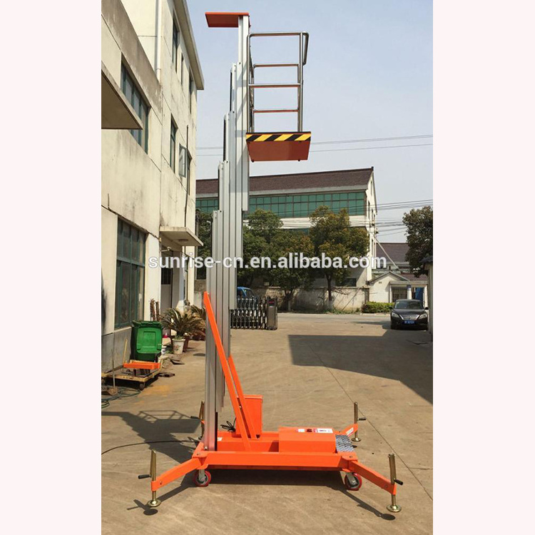 Aluminum alloy telescopic hydraulic lift table aerial work platform