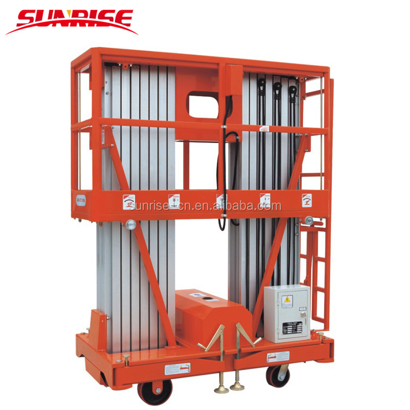 Scissor Lifts Aerial Aluminum Double Mast Work Platform