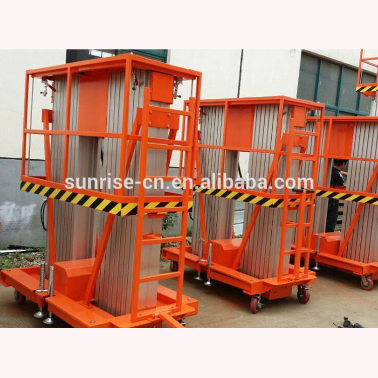 Aluminum alloy telescopic hydraulic lift table aerial work platform