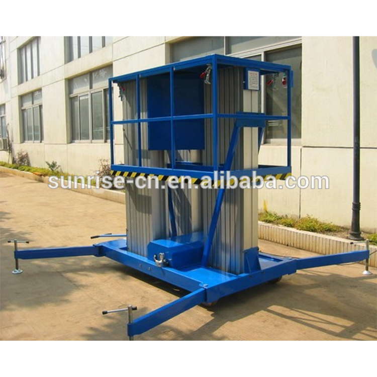 Aluminum alloy telescopic hydraulic lift table aerial work platform