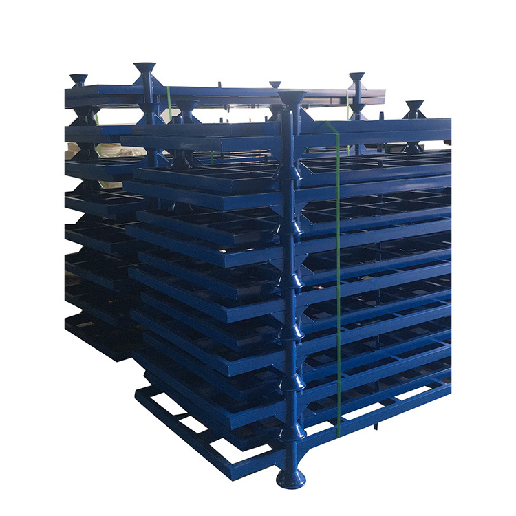 Customized Heavy Duty Galvanized Storage Foldable High Quality Metal Weld Stackable Warehouse Steel Post Pallet Rack