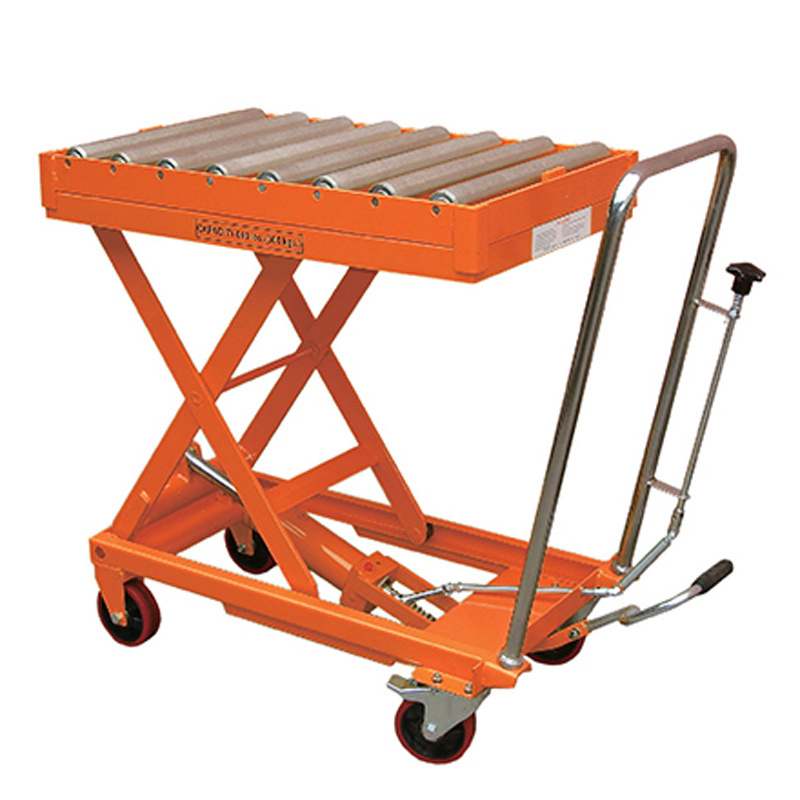 Industrial Warehouse Portable Manual Hand Trolley 210Kg Hydraulic Hand Truck with Double Scissor Lift