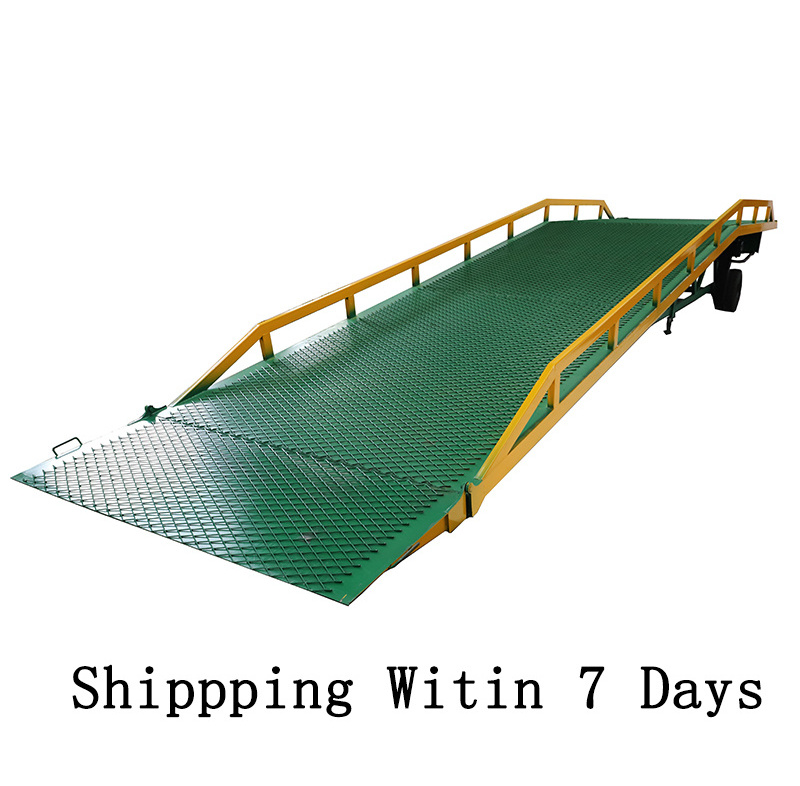 10 ton Mobile Yard Loading Ramp Adjustable Height Forklift Container Dock Ramp