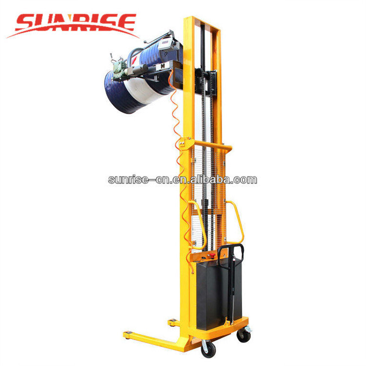 Semi Electric Battery Operated Drum Rotate Stacker Price With Ce Certification