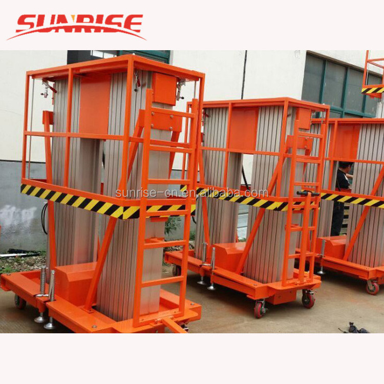 Scissor Lifts Aerial Aluminum Double Mast Work Platform