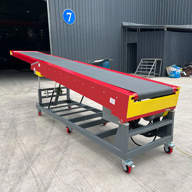 Truck Loading Unloading Portable and Extendable Belt Conveyor Transportador for warehouse Container loading