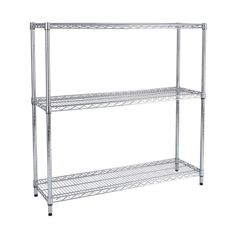 Wire Shelf Mesh Rack Factory Supply Chrome Stainless Steel Houseware Storage 3 Layer Metal Silver Storage Holders & Racks 50 Pcs