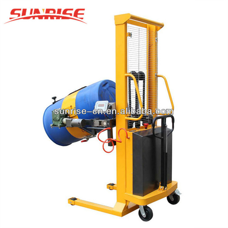 Semi Electric Battery Operated Drum Rotate Stacker Price With Ce Certification