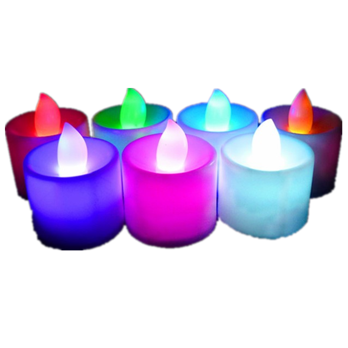 color changing LED Tealights electric flameless Candle Lights small tealight candle pack of 24