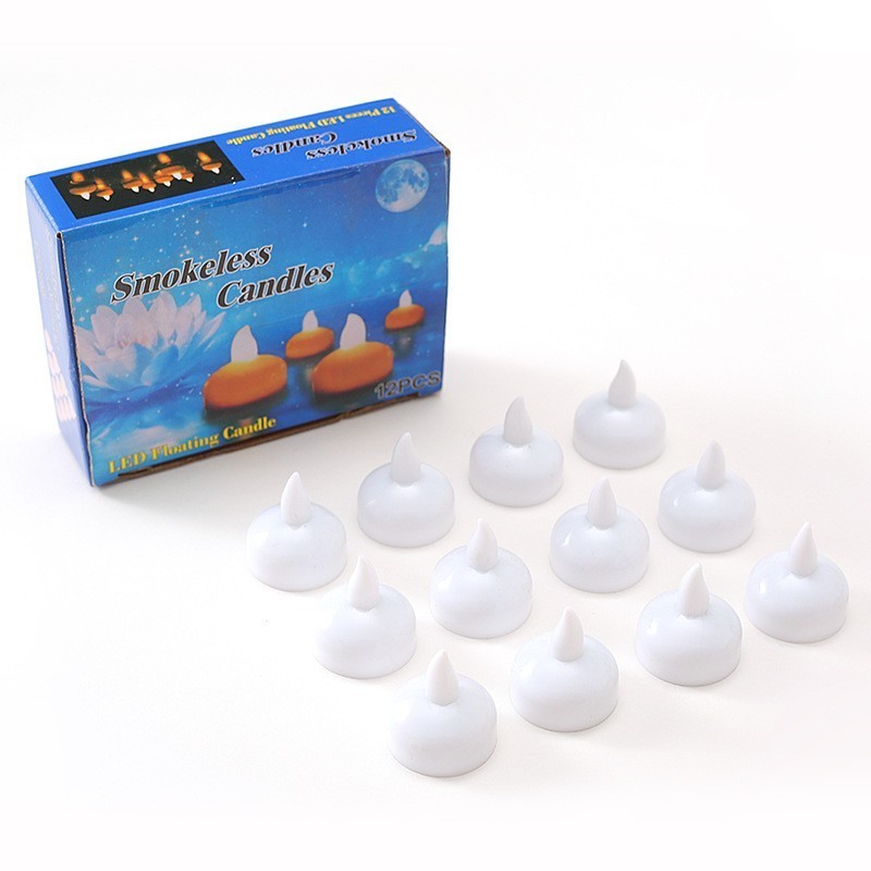 Waterproof Flameless Floating Tea lights candles Battery Flickering water activated floating candle LED Tea Lights