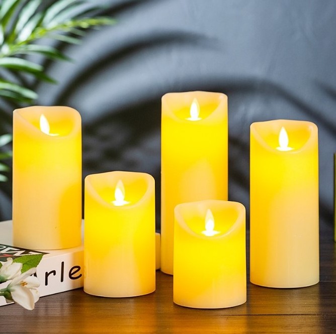 paraffin wax Flickering Flameless Candles Moving Flame Battery Operated LED Pillar Candles Real Wax Electric Candle