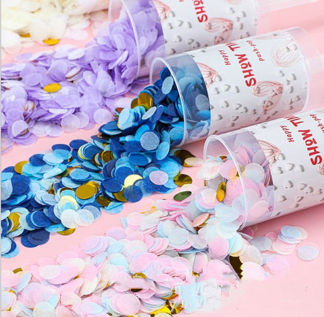 Push Pop Sprinkle Confetti Poppers Cannons for wedding birthday gender reveal party