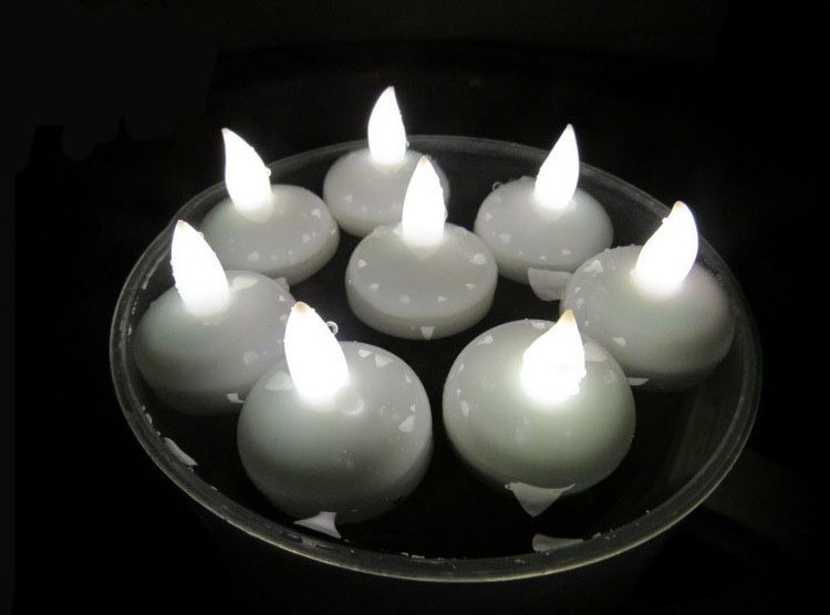 Waterproof Flameless Floating Tea lights candles Battery Flickering water activated floating candle LED Tea Lights