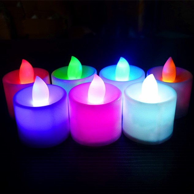 color changing LED Tealights electric flameless Candle Lights small tealight candle pack of 24