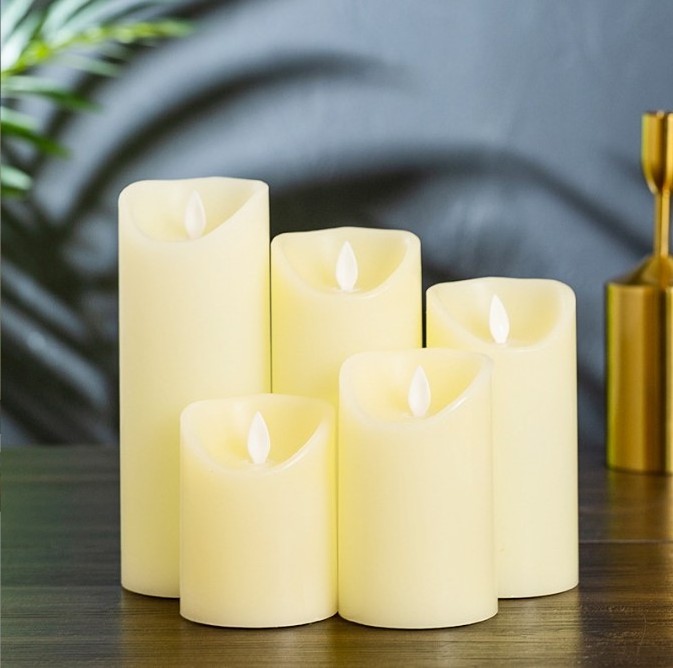 paraffin wax Flickering Flameless Candles Moving Flame Battery Operated LED Pillar Candles Real Wax Electric Candle