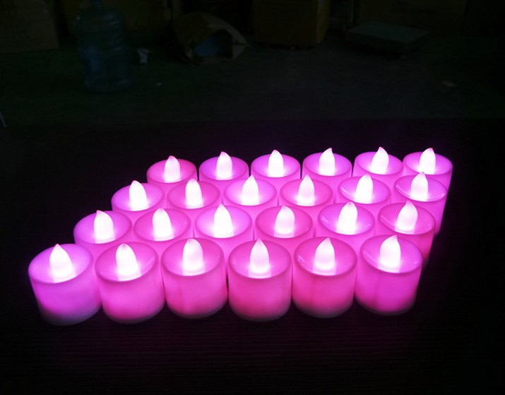 color changing LED Tealights electric flameless Candle Lights small tealight candle pack of 24