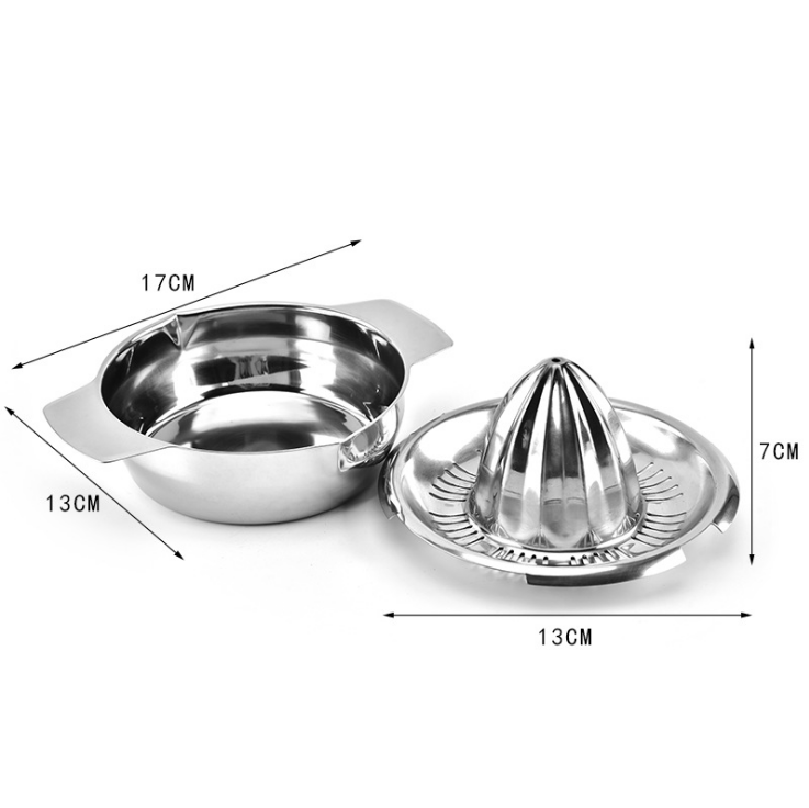 Stainless Steel 304 Manual Juicer Fruit Lemon Lime Orange Squeezer with Bowl Juicer Strainer