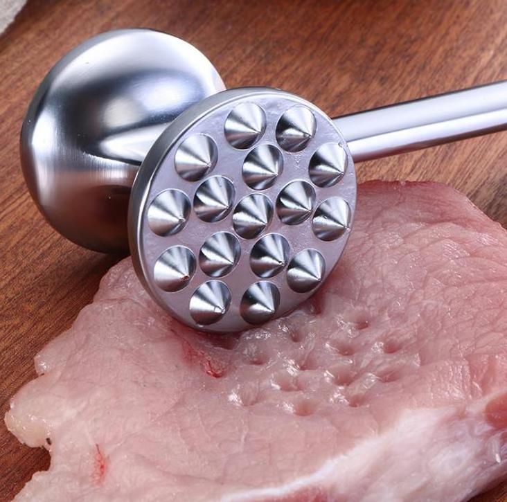 Metal Meat Tenderizer Hammer Dual Sided Pounder For Tenderizing and Pounding Steak Mallet Tools