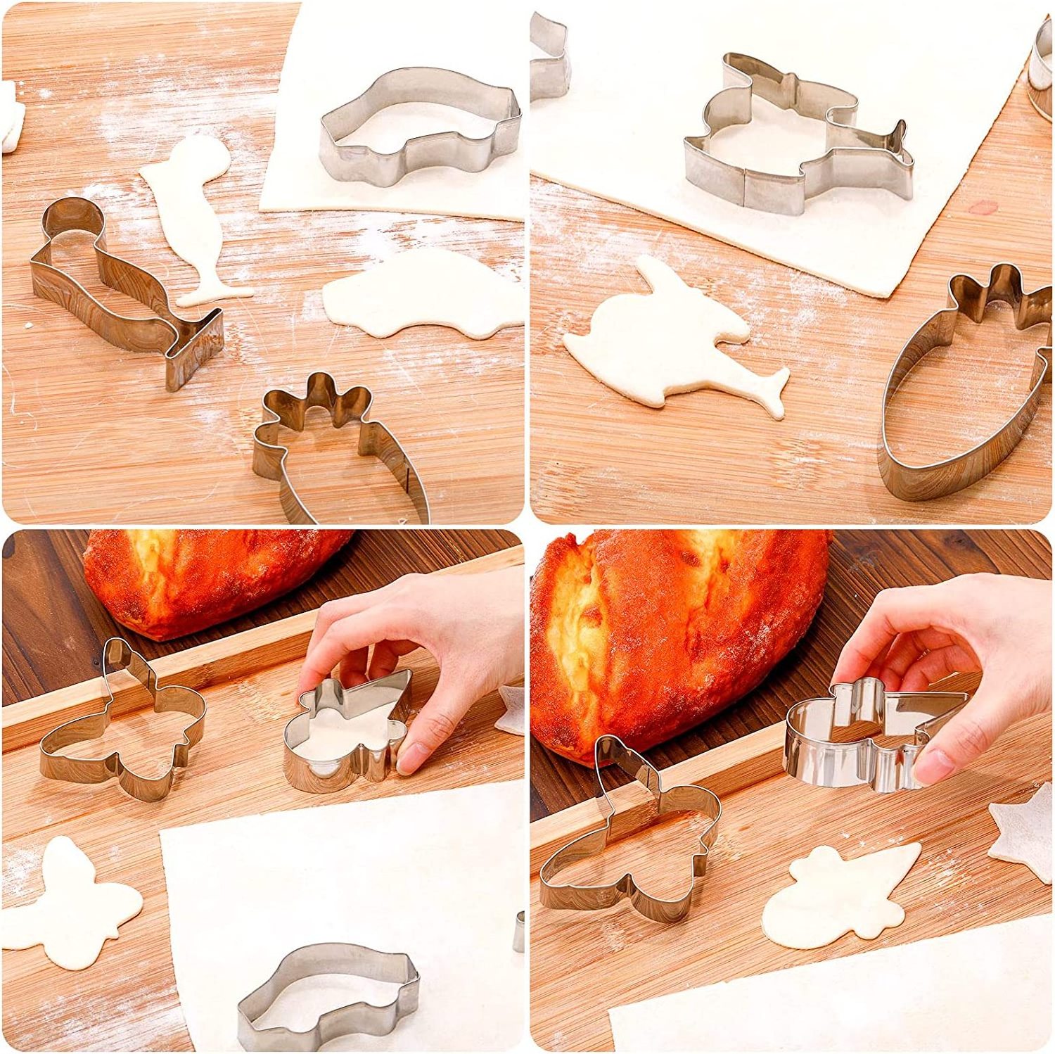 Large Wave Heart Cookie Cutter Stainless Steel Biscuit Cake Fondant Pancake DIY Baking Mold