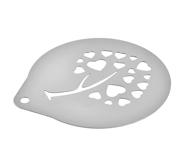 304 Stainless Steel Latte Coffee Stencil For Cupcake Cake Mousse