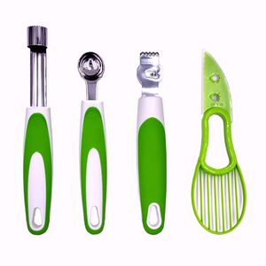 4Pcs Avocado Slicer And Pitter Apple Corer Lemon Peeler Fruit Salad Baller Cutter Multifunctional Kitchen Gadget Tool Set