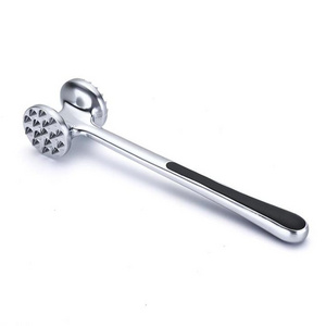 Metal Meat Tenderizer Hammer Dual Sided Pounder For Tenderizing and Pounding Steak Mallet Tools