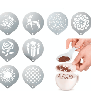 304 Stainless Steel Latte Coffee Stencil For Cupcake Cake Mousse