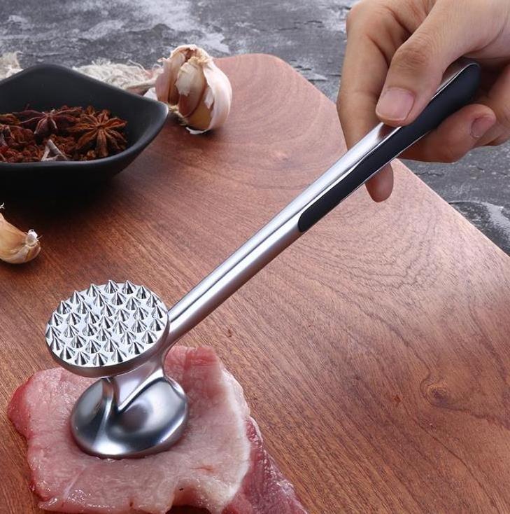 Metal Meat Tenderizer Hammer Dual Sided Pounder For Tenderizing and Pounding Steak Mallet Tools