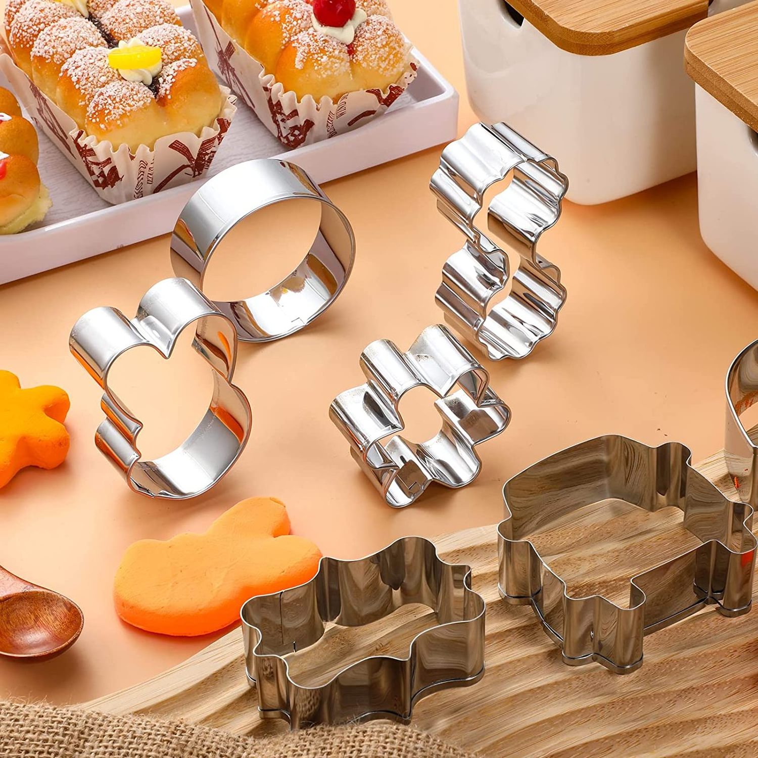 Large Wave Heart Cookie Cutter Stainless Steel Biscuit Cake Fondant Pancake DIY Baking Mold