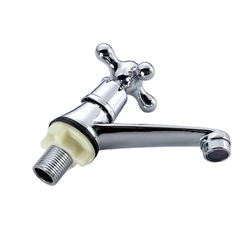 Flat pull 96 basin tap cross wheel torneira single Bathroom Sinks cold raised hand wash basin faucet