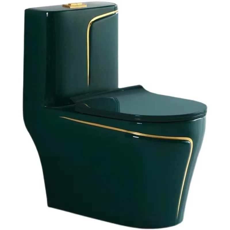 Tualet lavatory one piece bathroom western luxury s trap flushing matte grey gold black color bowl ceramic wc toilet bowl