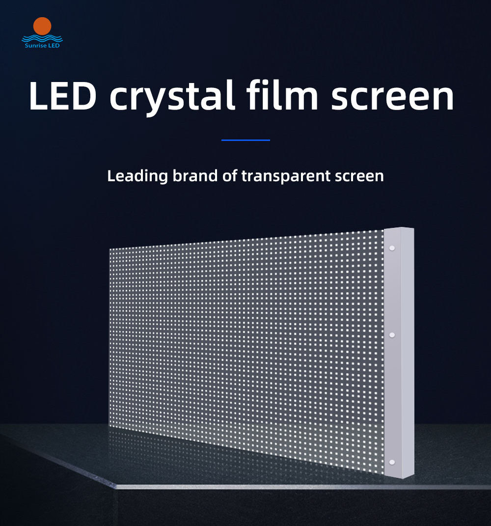 Sticky Flexible Film Led Display Adhesive Led Transparent Film Screen On Glass Transparent Led Film