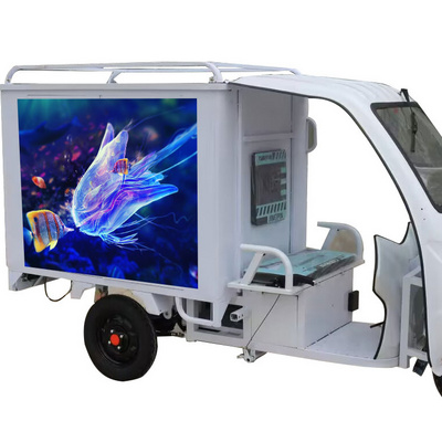 P4.8 tricycle led panel waterproof IP65 scooter led billboard 960*960mm cabinet full color advertising digital tricycle