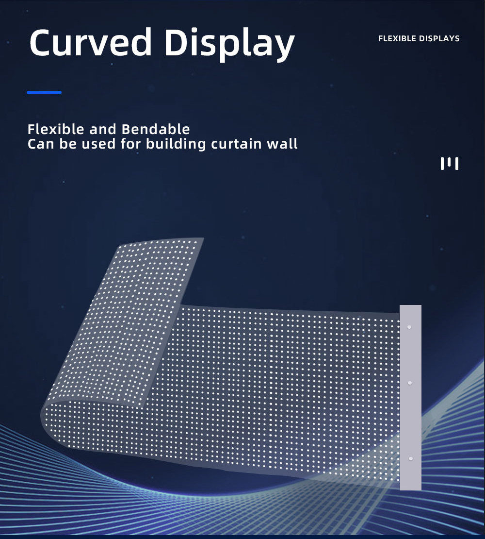 Sticky Flexible Film Led Display Adhesive Led Transparent Film Screen On Glass Transparent Led Film