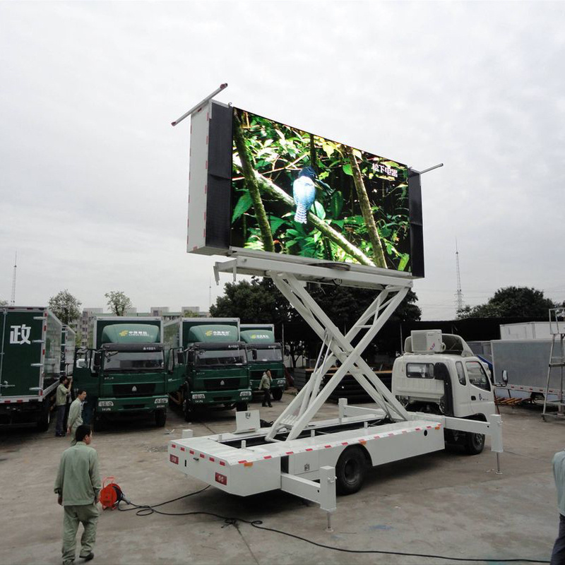 truck trailer mobile advertising led display 12v led car message moving scrolling sign