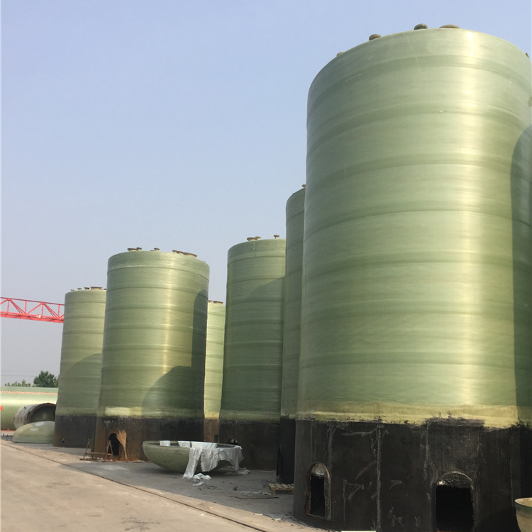 Filament winding FRP HCL storage tank acid tank fiberglass horizontal tank