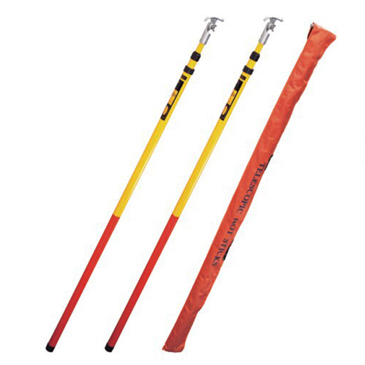 High voltage electric fiberglass triangular telescopic hot stick with insulation telescoping for electrical power 8' 40ft 8m 12m